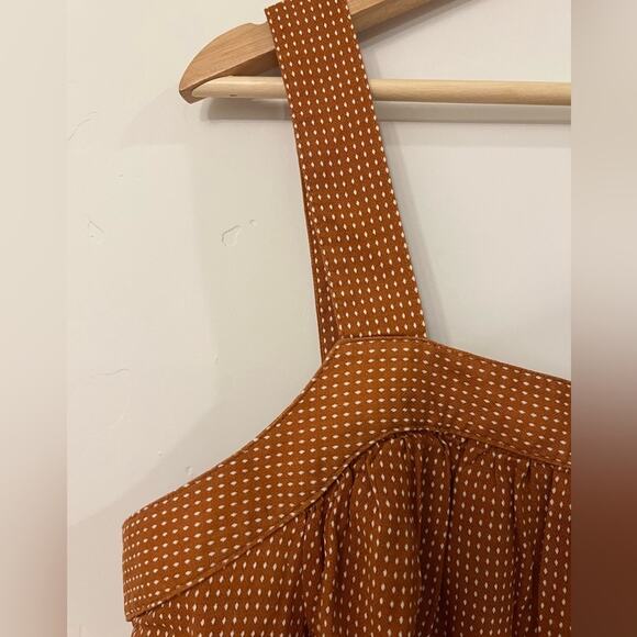 ANA Burnt Orange Cotton Polka Dot Tank Top Size Large - Picture 5 of 11